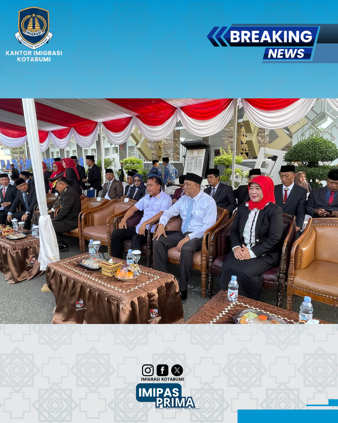 Imigrasi Kotabumi Hadiri Upacara Peringatan Hari Kesaktian Pancasila Tahun 2025 di Lampung Utara