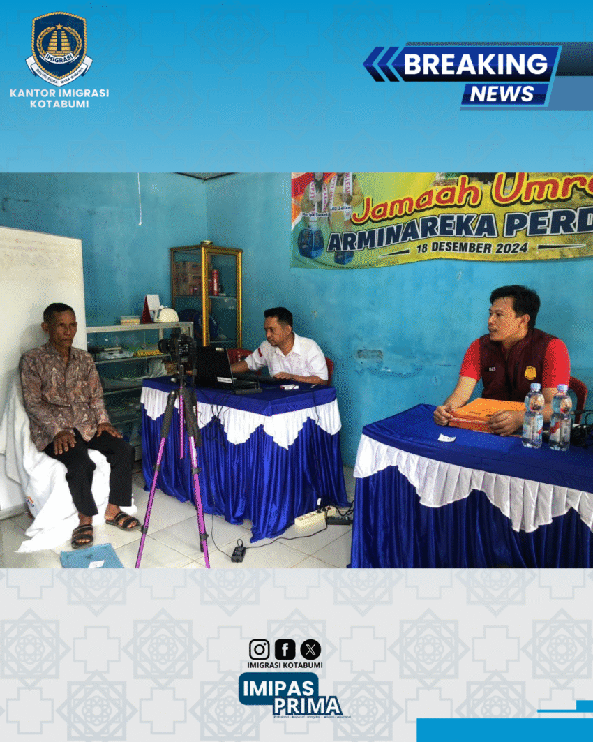 Kantor Imigrasi Kotabumi Gelar Layanan Eazy Paspor untuk Jamaah Umroh PT. Arminareka Lampung Barat