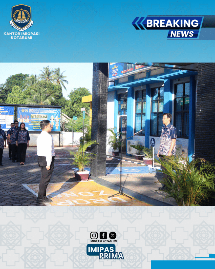Apel Sore Imigrasi Kotabumi: Kasubsi Dokumen Perjalanan Ingatkan Jaga Kesehatan dan Keselamatan