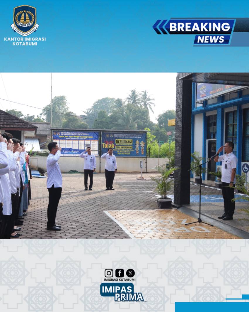 Teguhkan Komitmen Integritas, Kantor Imigrasi Kotabumi Gelar Apel Pagi