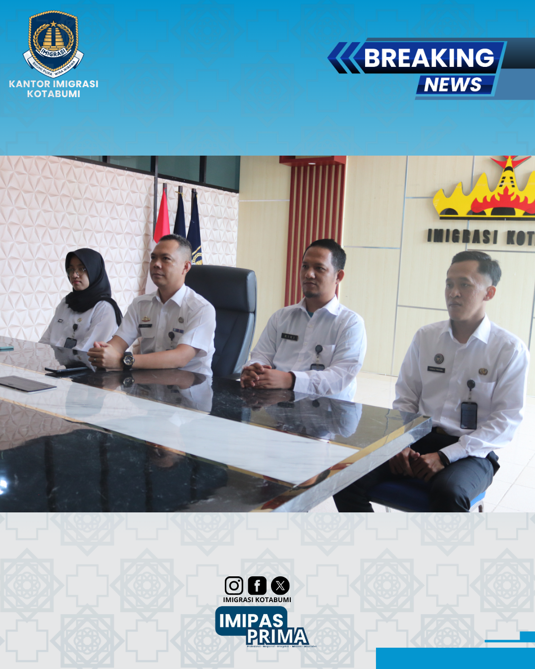 Imigrasi Kotabumi Ikuti Rapat Pembahasan Awal Penataan Wilayah Kerja di Lingkungan Ditjen Imigrasi