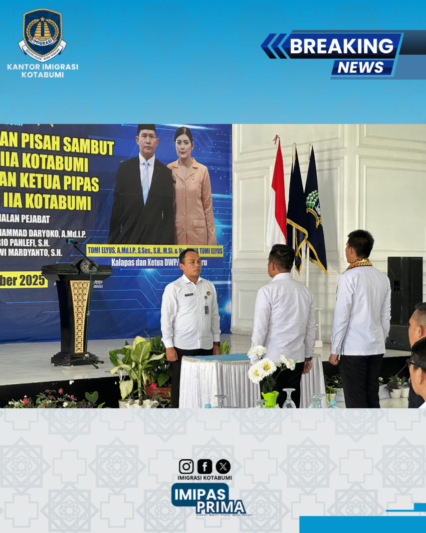 Sinergi Terjalin: Imigrasi Kotabumi Hadiri Pisah Sambut dan Sertijab Kalapas Kelas IIA Kotabumi