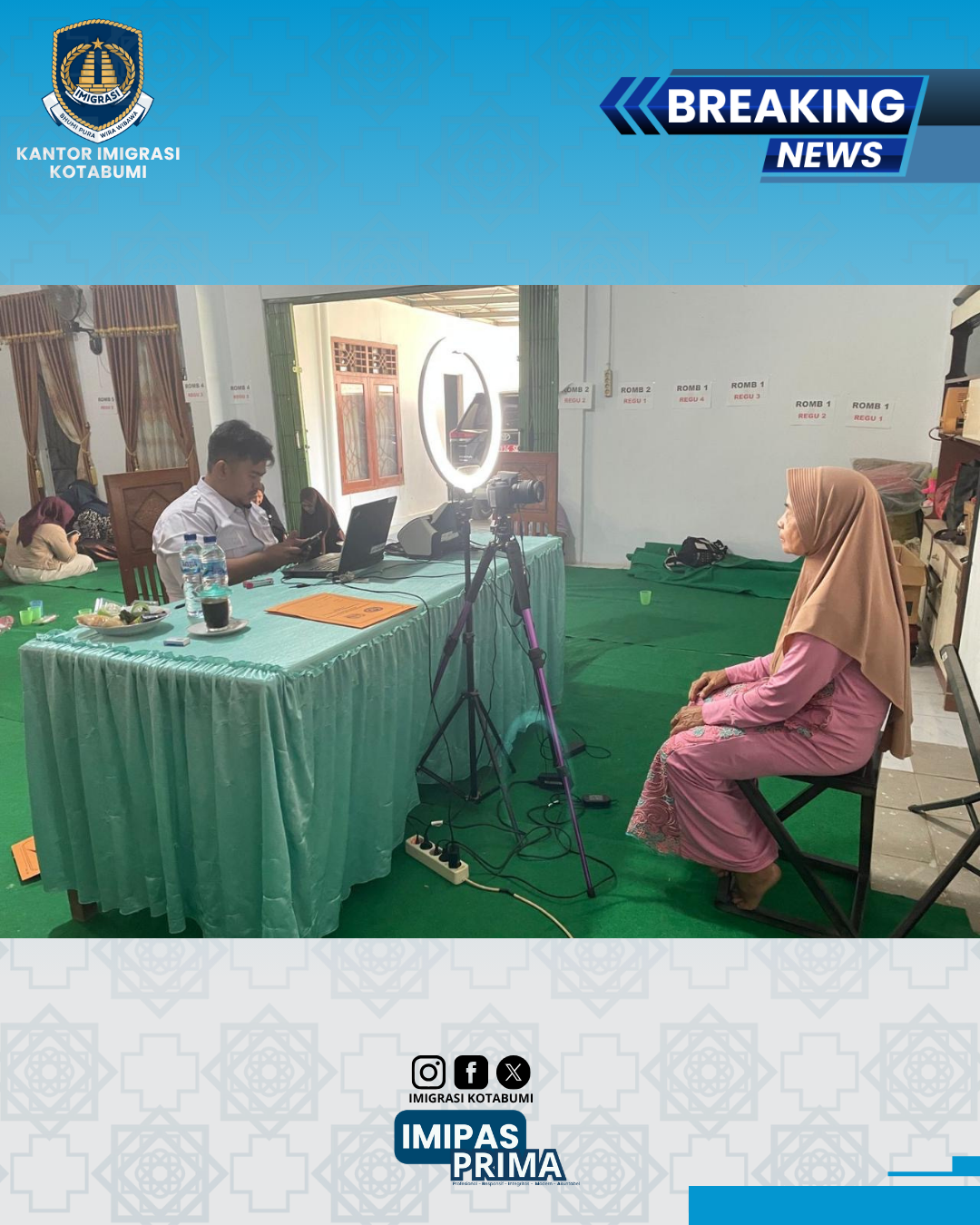 Dekatkan Pelayanan, Imigrasi Kotabumi Gelar Eazy Paspor bagi 57 Calon Jamaah Umroh di Tulang Bawang