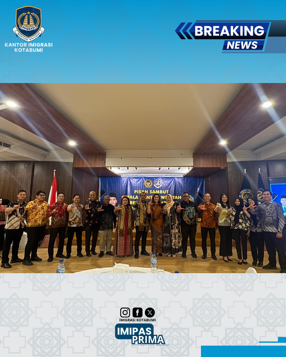 Dari Pengabdian Menuju Amanah Baru: Imigrasi Kotabumi Hadiri Pisah Sambut Kakanwil Ditjenim Lampung