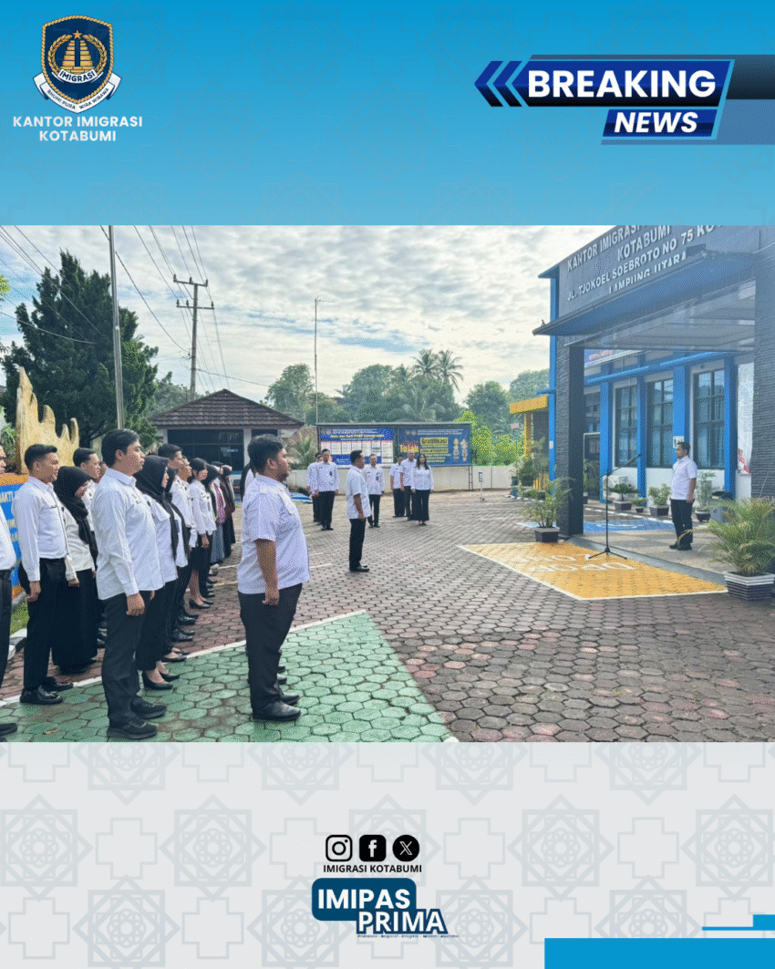 Menumbuhkan Semangat Disiplin dan Kebersamaan Melalui Apel Pagi Imigrasi Kotabumi