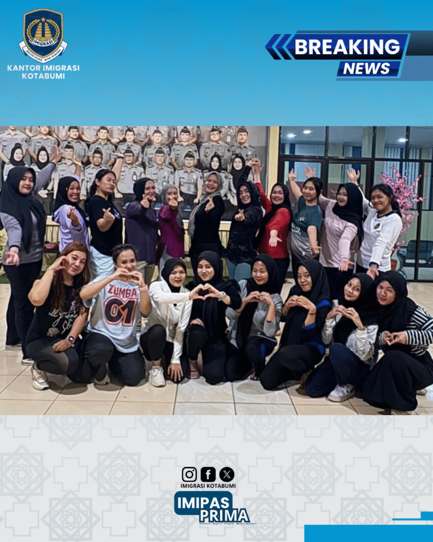 Zumba Bersama, Imigrasi Kotabumi dan DWP Jaga Semangat Sehat dan Kebersamaan