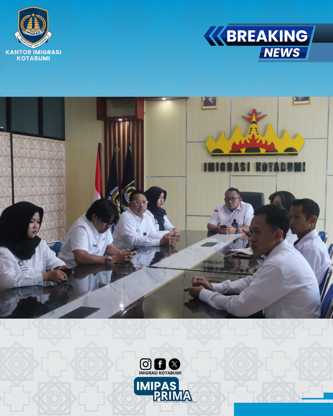 Imigrasi Kotabumi Ikuti Sosialisasi Penerapan Single Sign-On (SSO) pada Aplikasi Molina Izin Tinggal