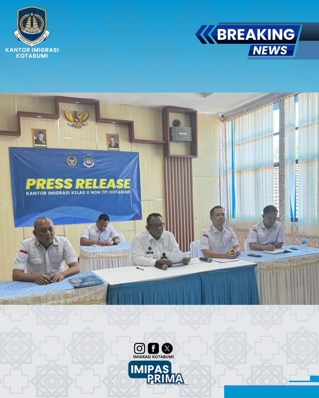 Imigrasi Kotabumi Ikuti Rapat Mingguan Kepala UPT Bersama Kakanwil Kemenkumham Lampung