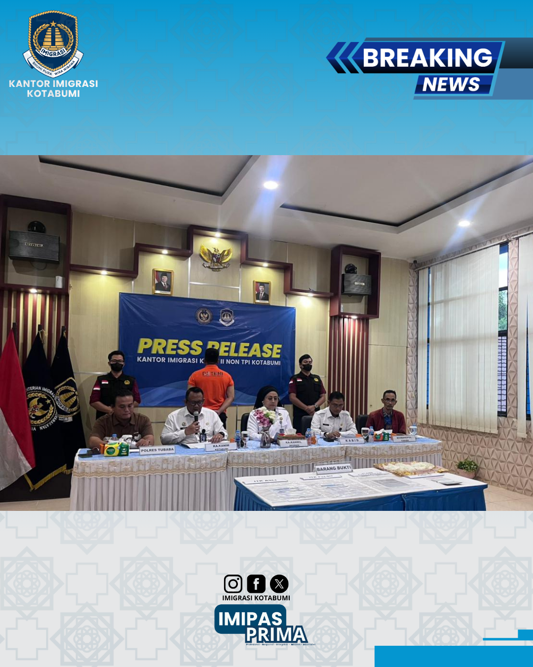 Tegas Berlaku: Imigrasi Kotabumi Tindak WNA Malaysia karena Melebihi Batas Izin Tinggal (Overstay)