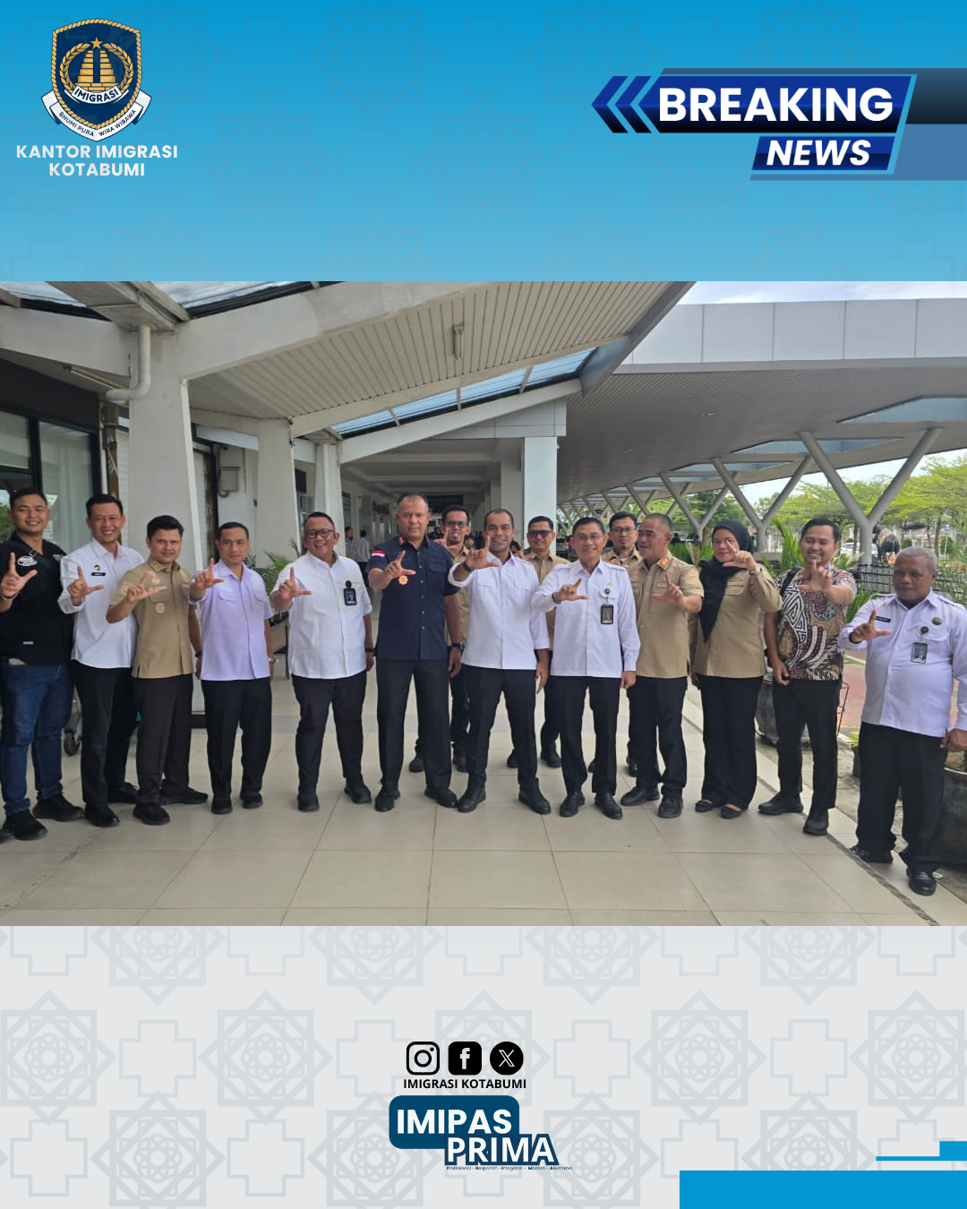 Kantor Imigrasi Kotabumi Lepas Keberangkatan Kakanwil Ditjenim Jambi di Bandara Raden Inten
