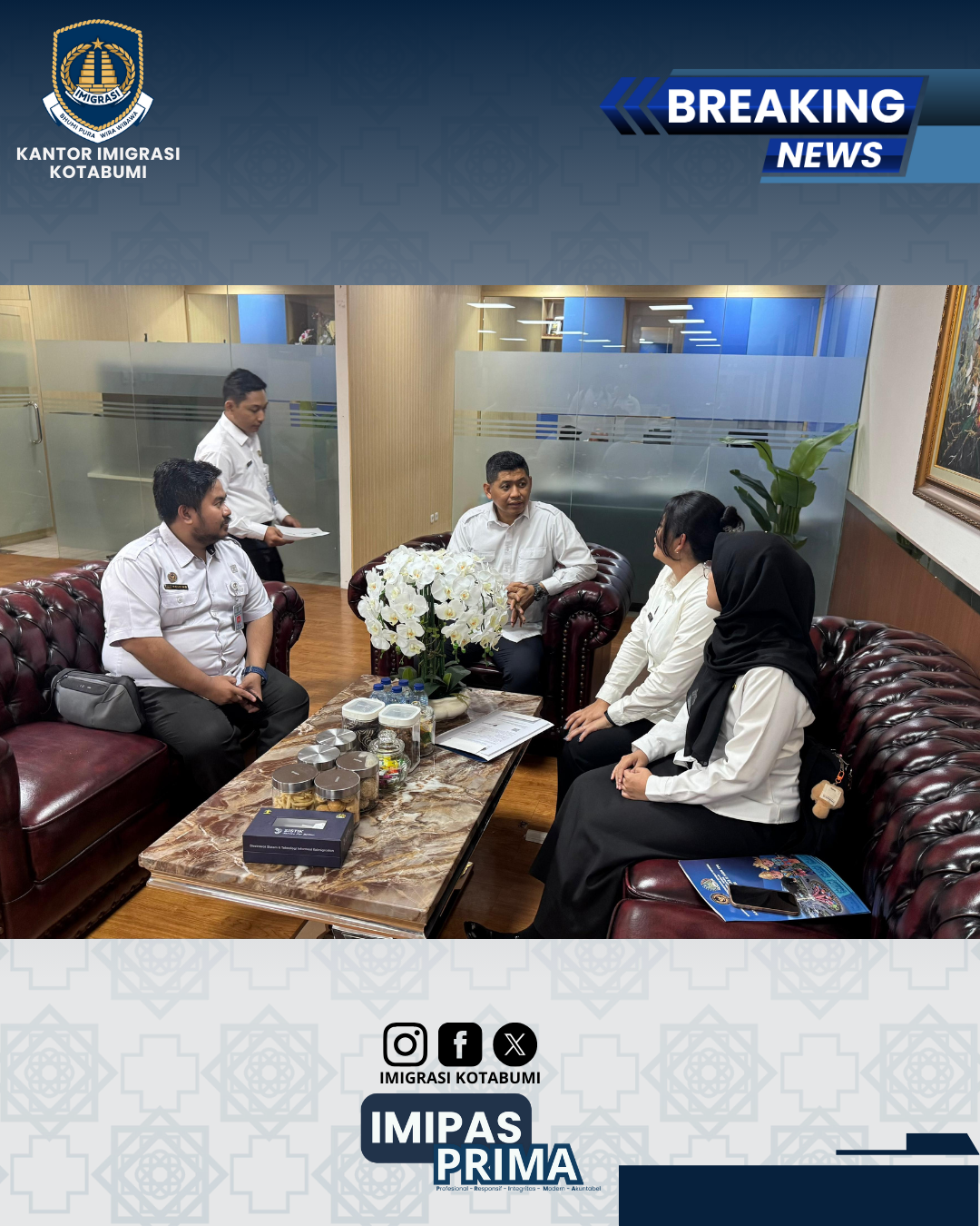 Koordinasi Penguatan Layanan: Imigrasi Kotabumi Ajukan Tinta Paspor dan Printer Affidavit