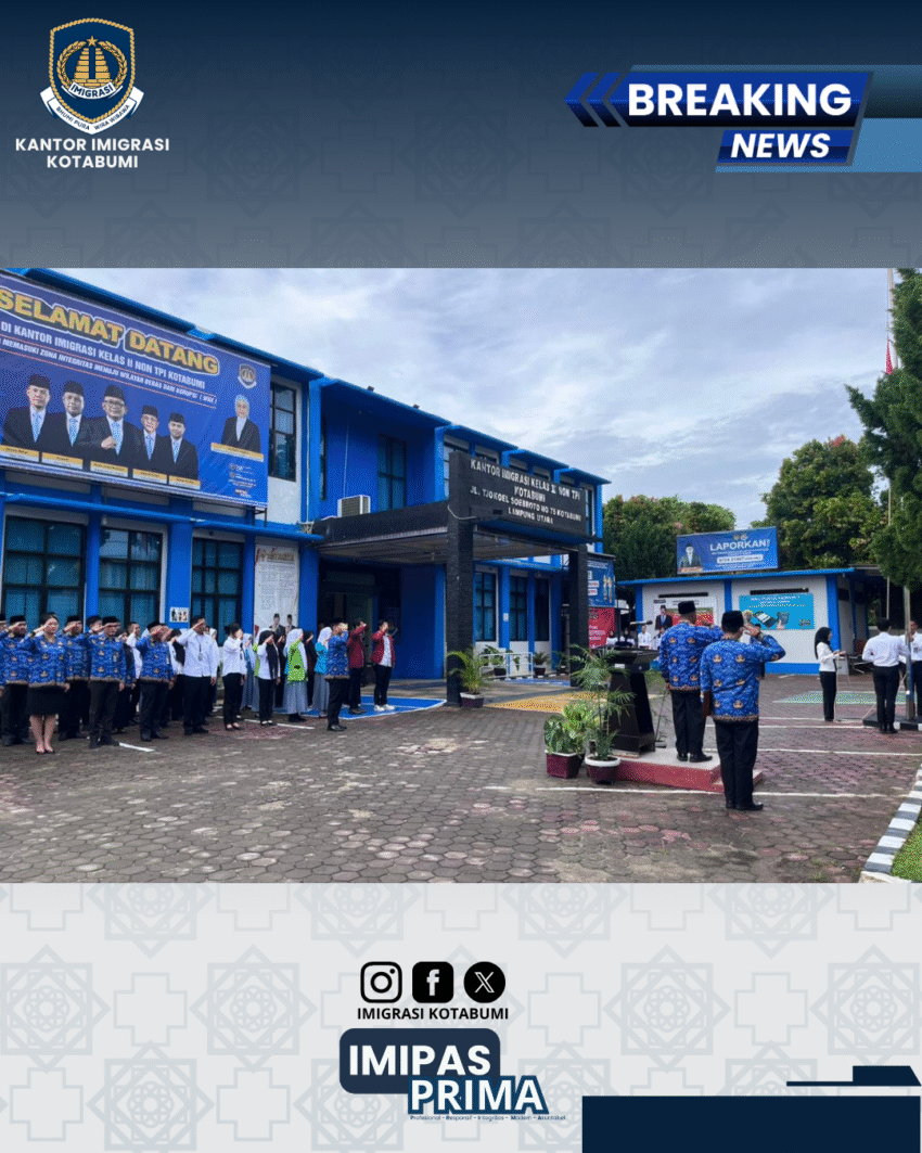 Upacara Hari Pahlawan di Imigrasi Kotabumi, Pegawai Teladan Diberi Apresiasi