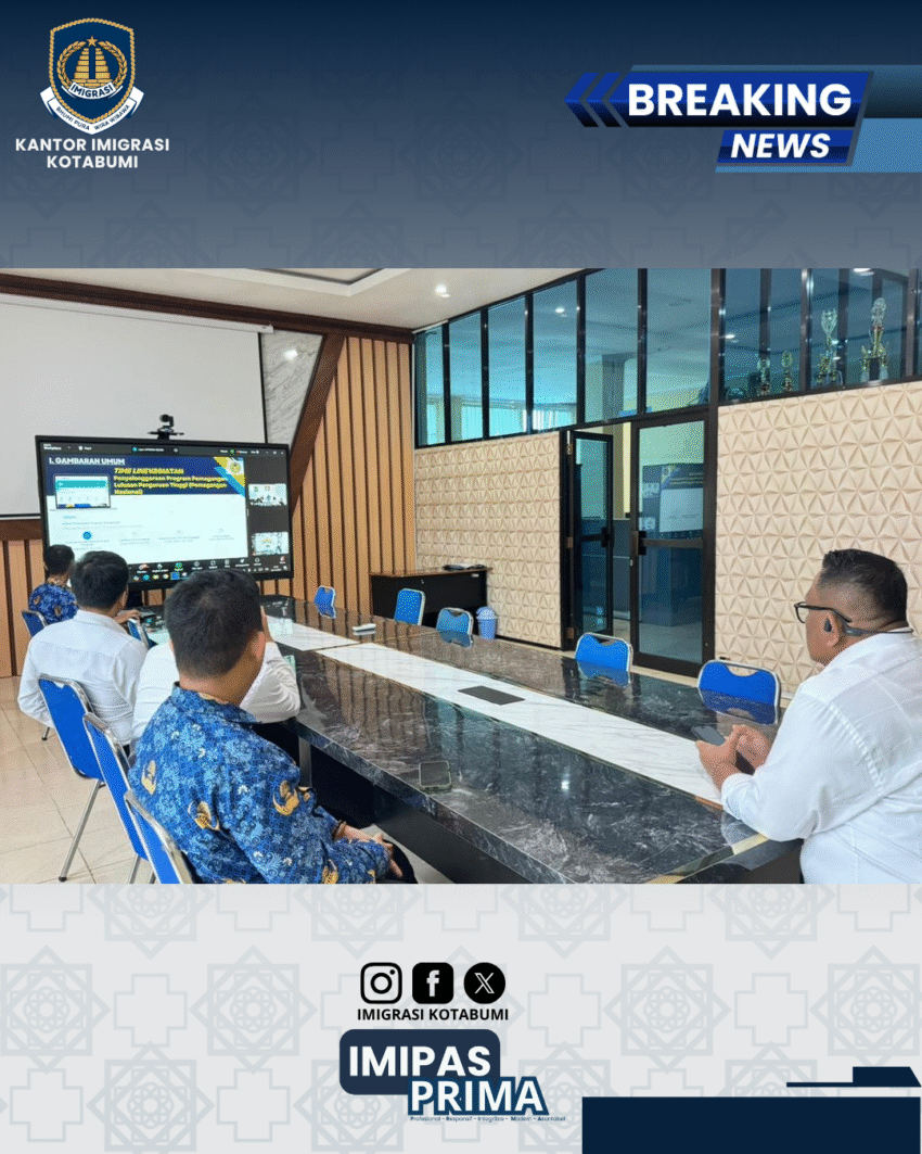 Imigrasi Kotabumi Ikuti Sosialisasi Program Magang Nasional di Lingkungan Kemenimipas
