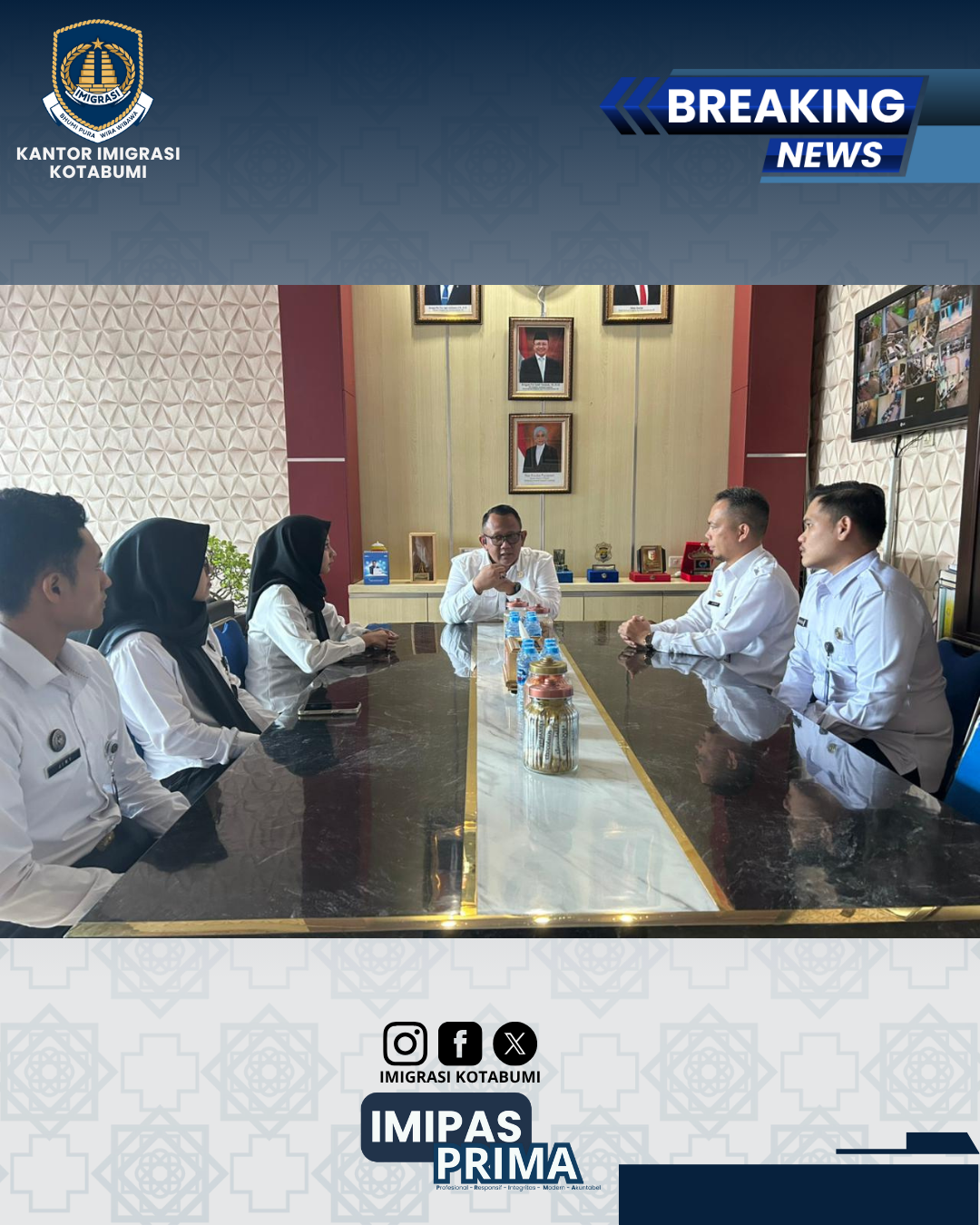 Kepala Kantor Imigrasi Kotabumi Pimpin Briefing Bersama Seksi Tikim