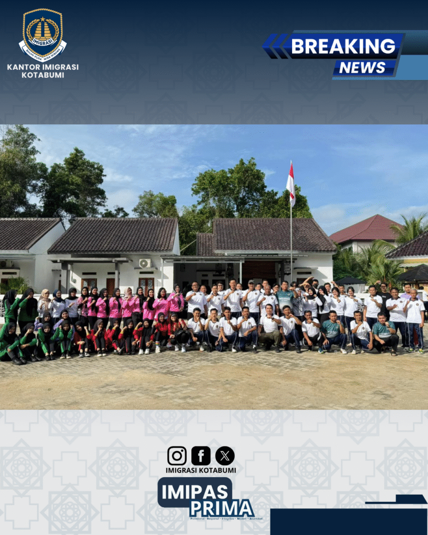 Kolaborasi Sehat: Pegawai dan DWP Kanim Kotabumi Gelar Senam Pagi