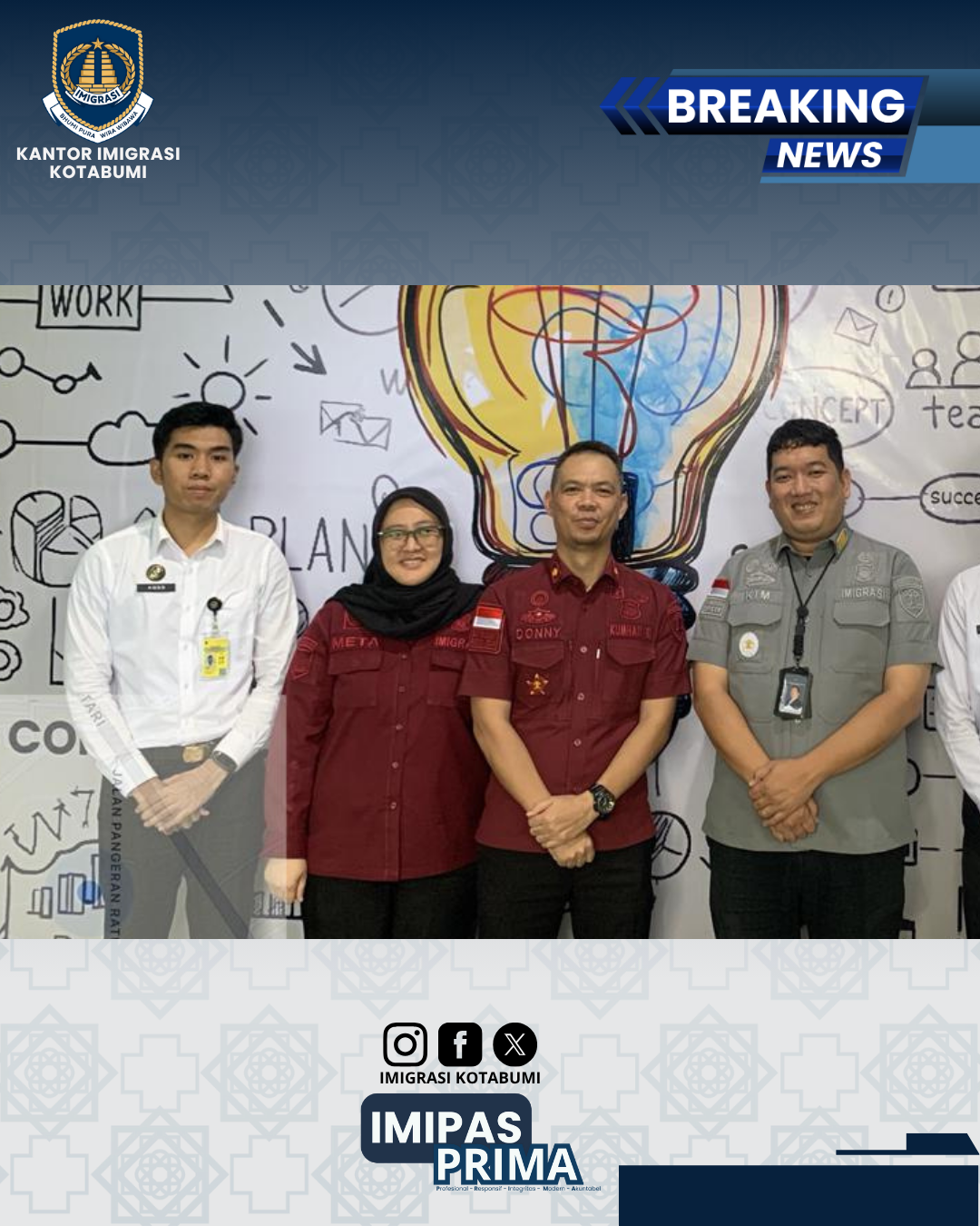 Imigrasi Kotabumi Perkuat Kehumasan Lewat Studi Banding ke Imigrasi Palembang