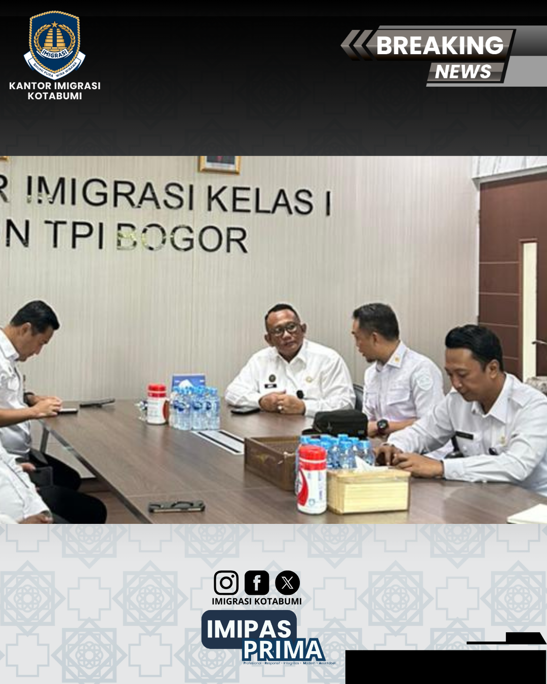 Imigrasi Kotabumi Ikuti Rapat Koordinasi Timpora Tingkat Pusat