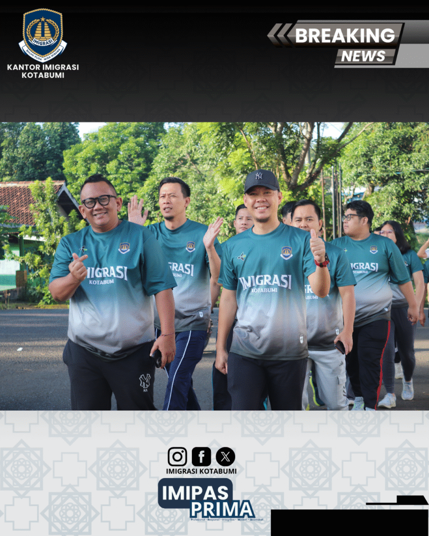 Jalan Sehat dan Latihan PBB Warnai Kegiatan Imigrasi Kotabumi
