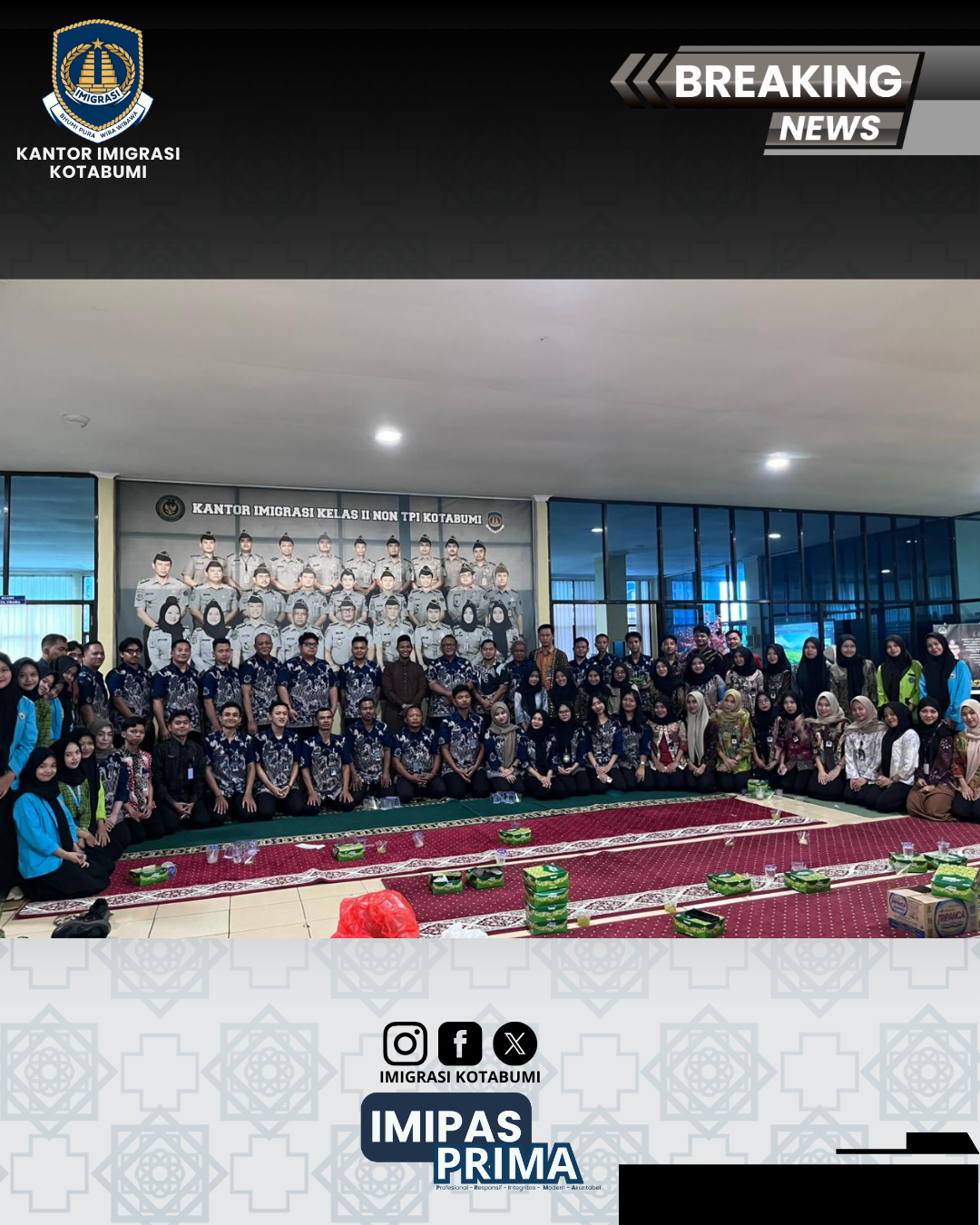 Imigrasi Kotabumi Gelar Doa Bersama dan Syukuran Pegawai sebagai Wujud Kepedulian dan Rasa Syukur