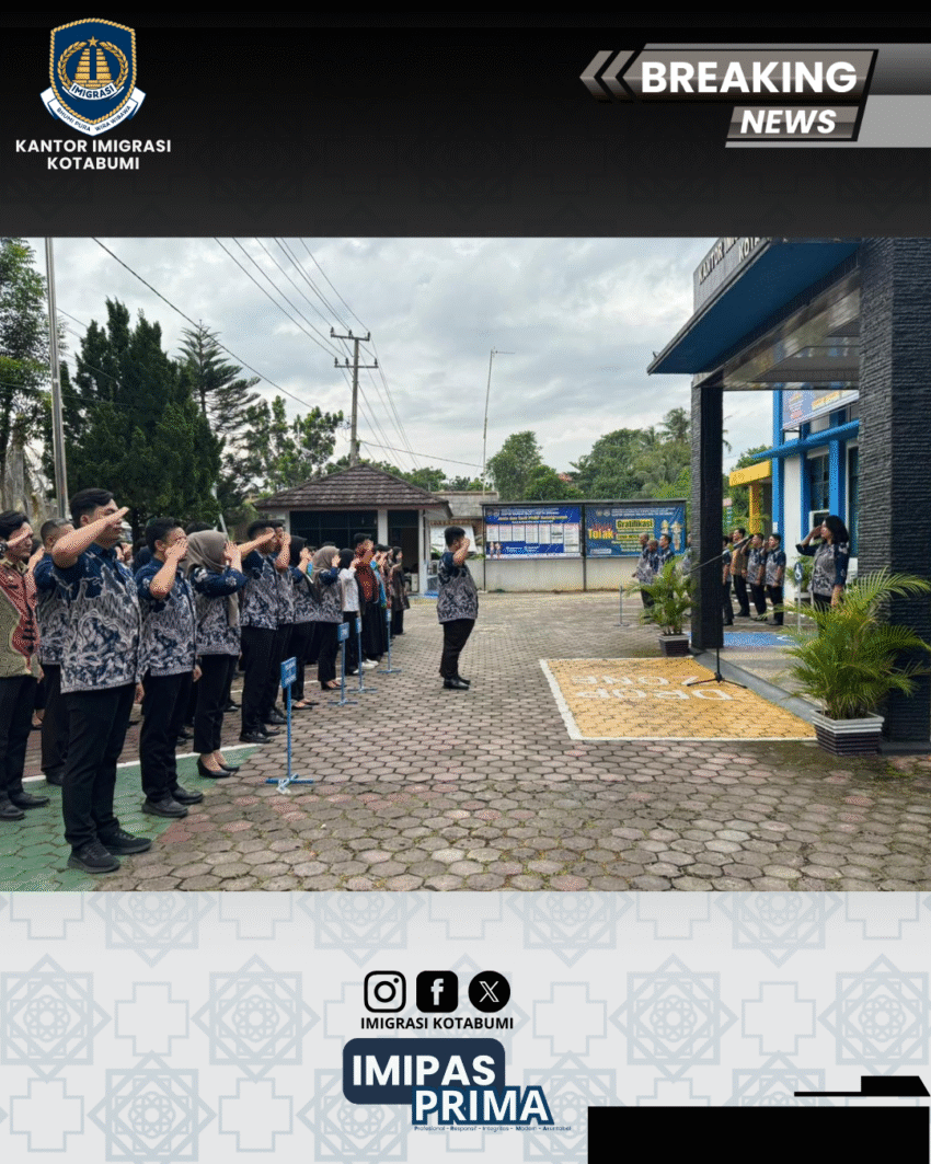 Kasubsi Intalkim Pimpin Apel Sore Imigrasi Kotabumi dan Sampaikan Imbauan Akhir Pekan