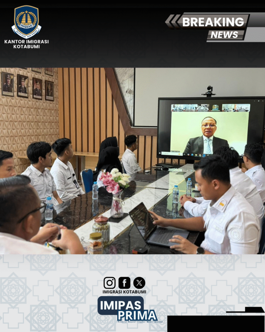 Imigrasi Kotabumi Ikuti Pengarahan Operasi “WIRAWASPADA” Secara Virtual