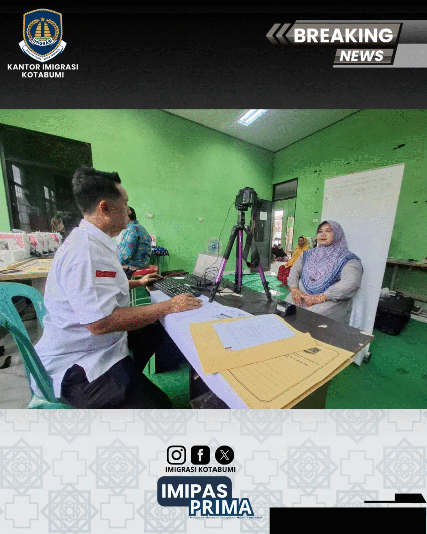 19 Pemohon Terbantu dalam Kegiatan Eazy Paspor Kantor Imigrasi Kotabumi di Ponpes Al Qudsi Tulang Bawang