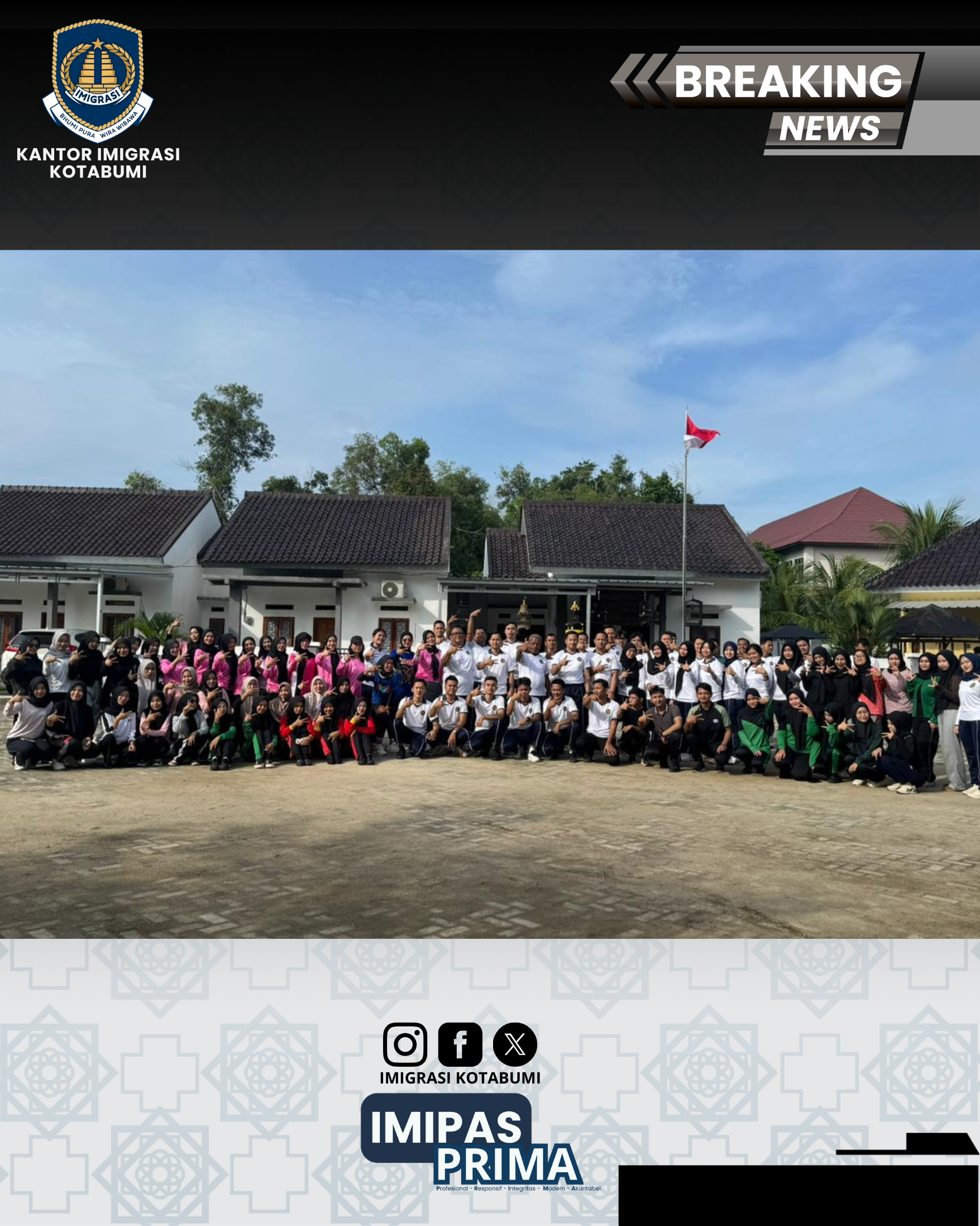 Senam Pagi Imigrasi Kotabumi Bersama Ibu-Ibu DWP, Pegawai Semakin Semangat dan Kompak