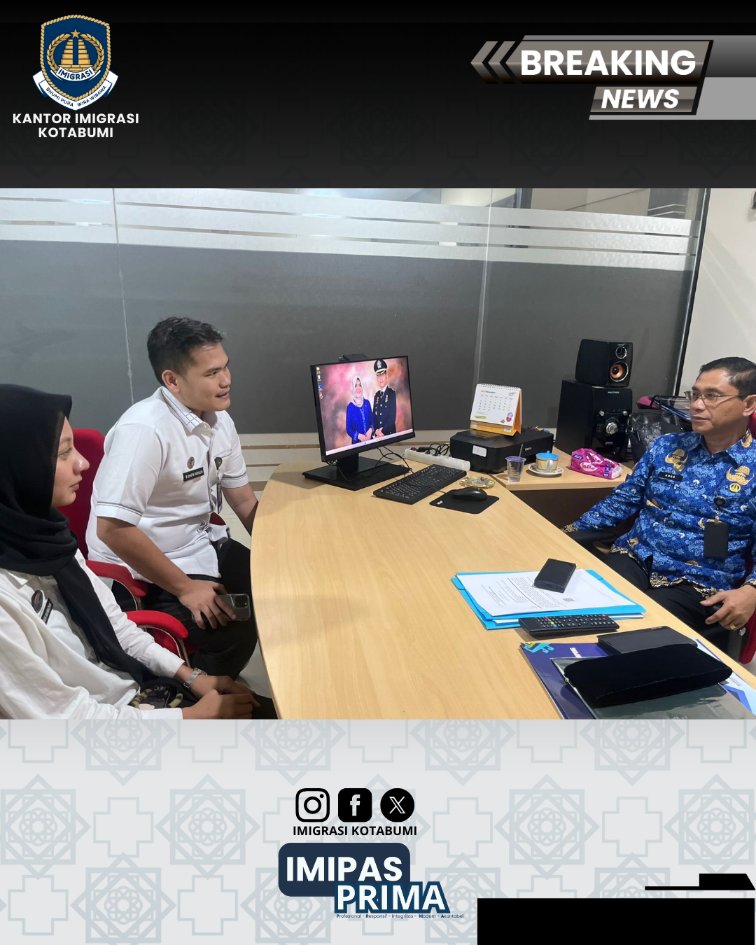 Imigrasi Kotabumi Perkuat Fungsi Kehumasan melalui Koordinasi di Kanwil Ditjen Imigrasi Lampung
