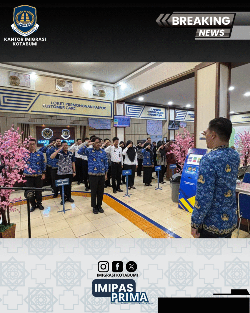 Imigrasi Kotabumi Laksanakan Apel Sore untuk Perkuat Disiplin Pegawai