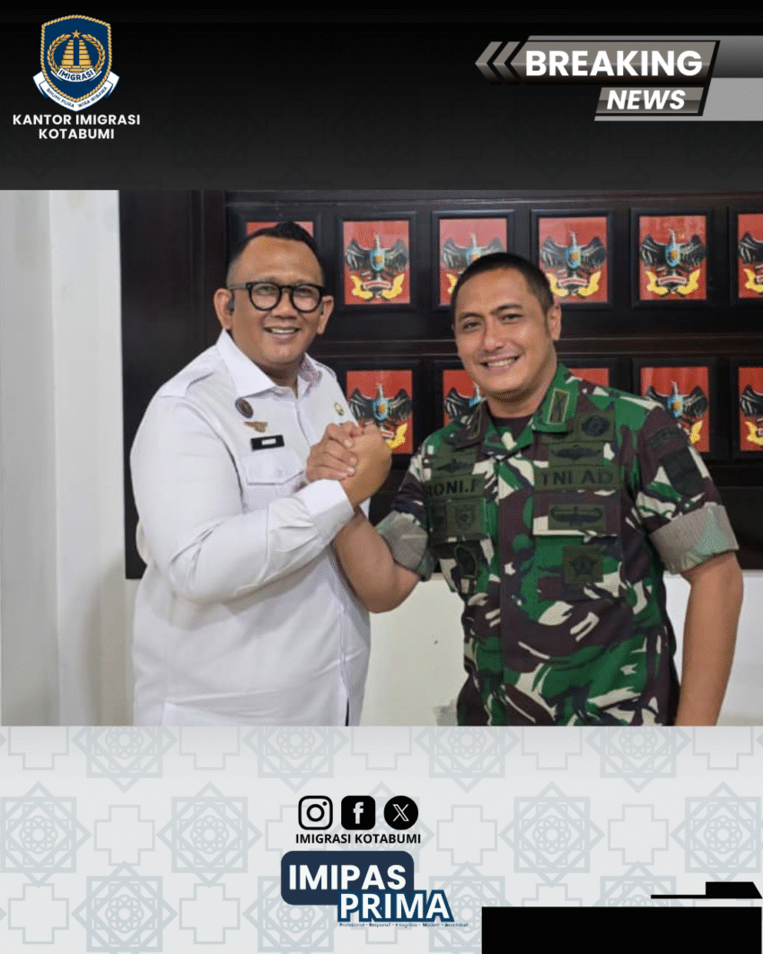 Kepala Kantor Imigrasi Kotabumi Laksanakan Kunjungan Pamitan ke Kodim 0412/LU dan Subdenpom II/3-1