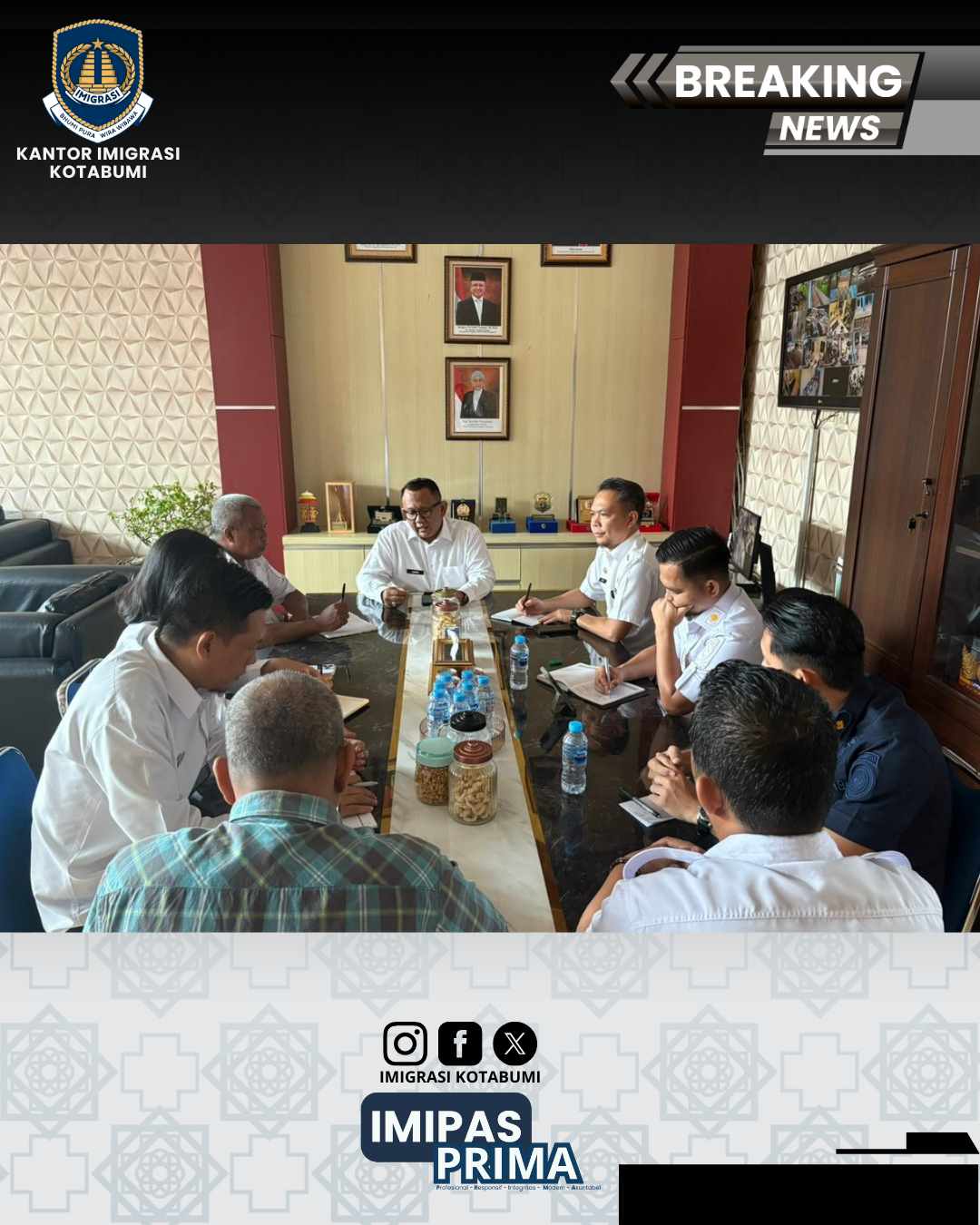 Evaluasi Kinerja 2025, Kepala Imigrasi Kotabumi Pimpin Rapat Persiapan Program 2026