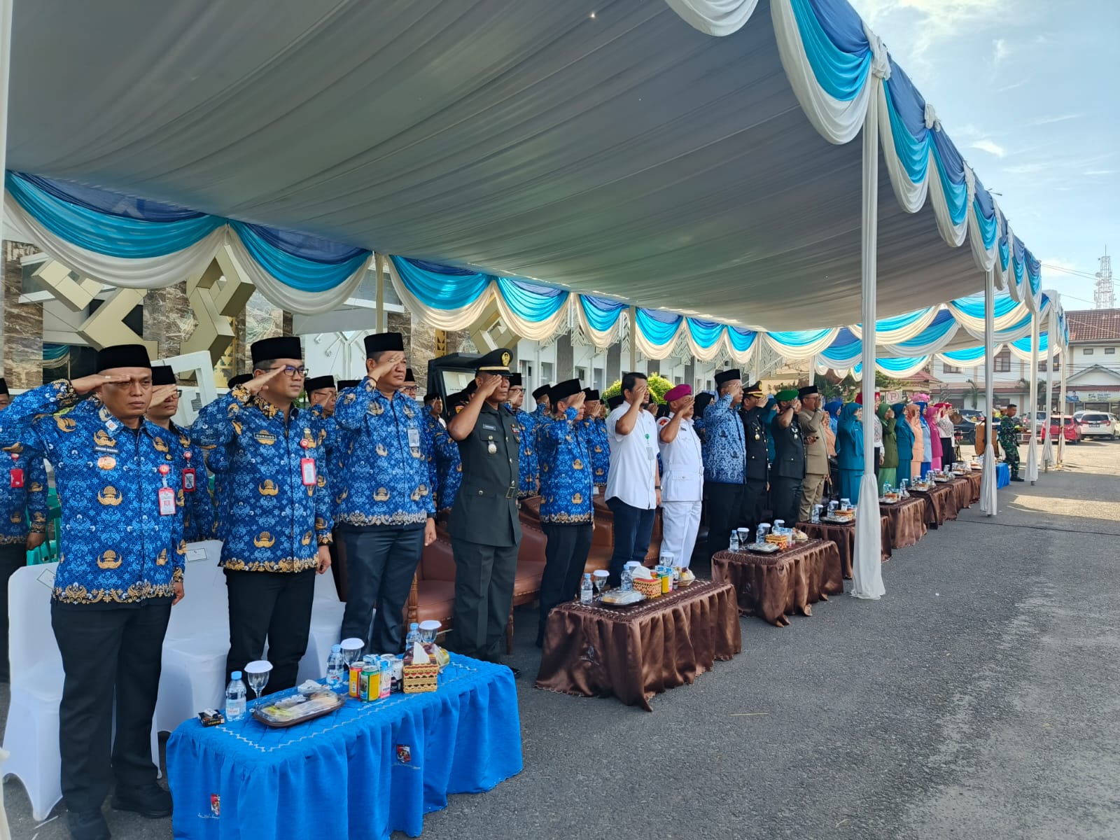 Imigrasi Kotabumi Ikut Serta dalam Upacara HUT KORPRI ke-54 di Pemerintah Lampung Utara
