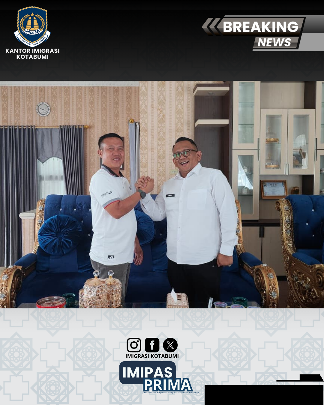 Di Penghujung Tugas, Kepala Imigrasi Kotabumi Sambangi DPRD Lampung Utara