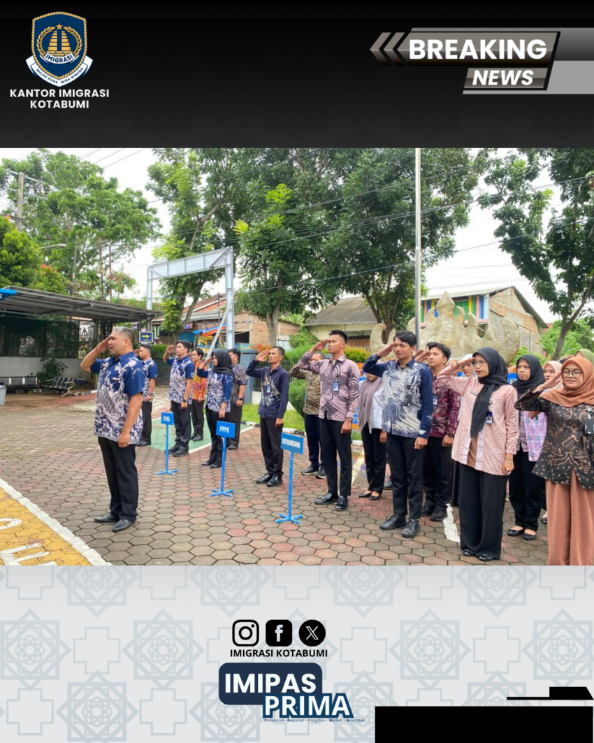 Apel Sore, Kantor Imigrasi Kotabumi Tekankan Disiplin dan Kekompakan Pegawai