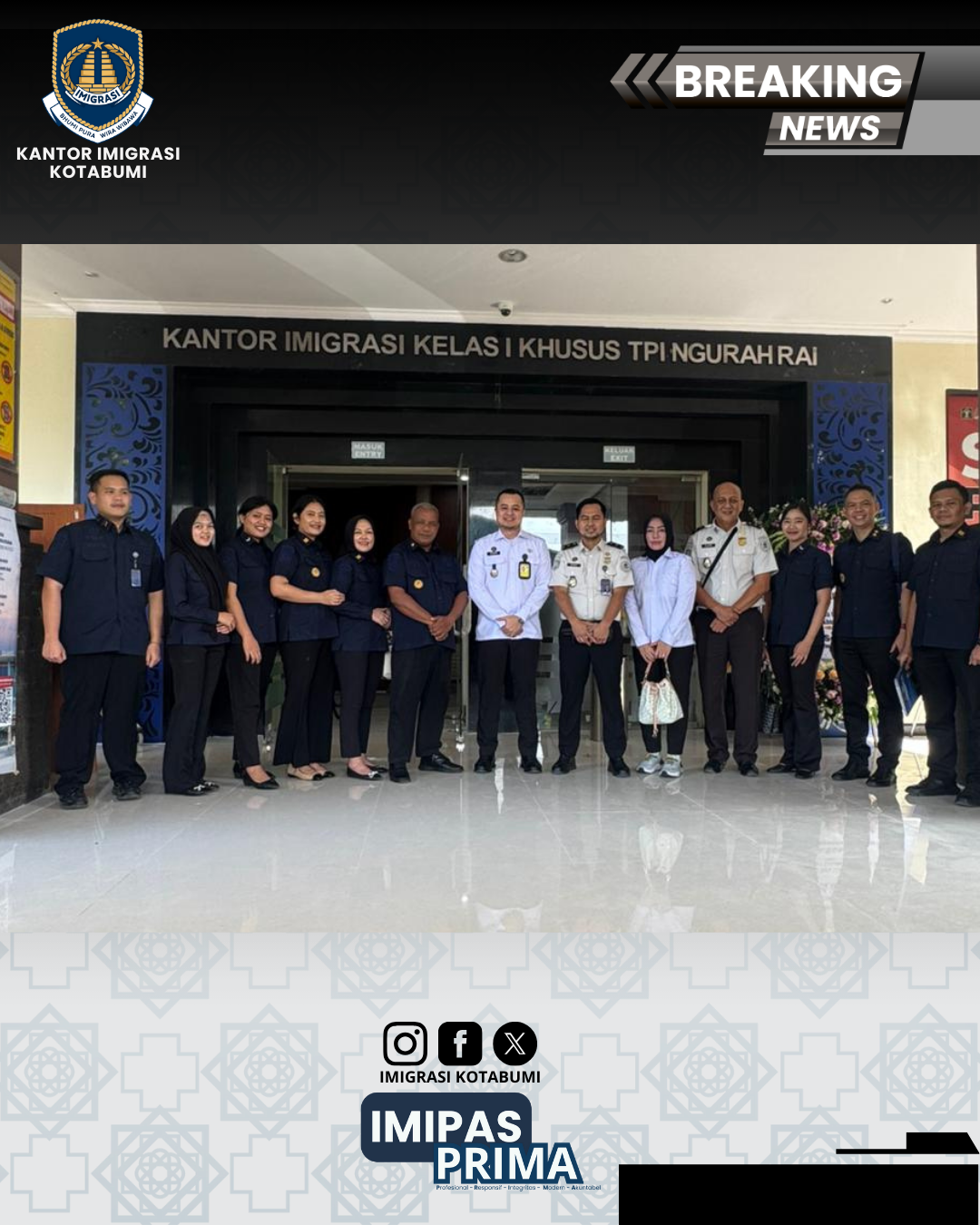 Kantor Imigrasi Kotabumi Laksanakan Studi Banding ke Kantor Imigrasi Ngurah Rai