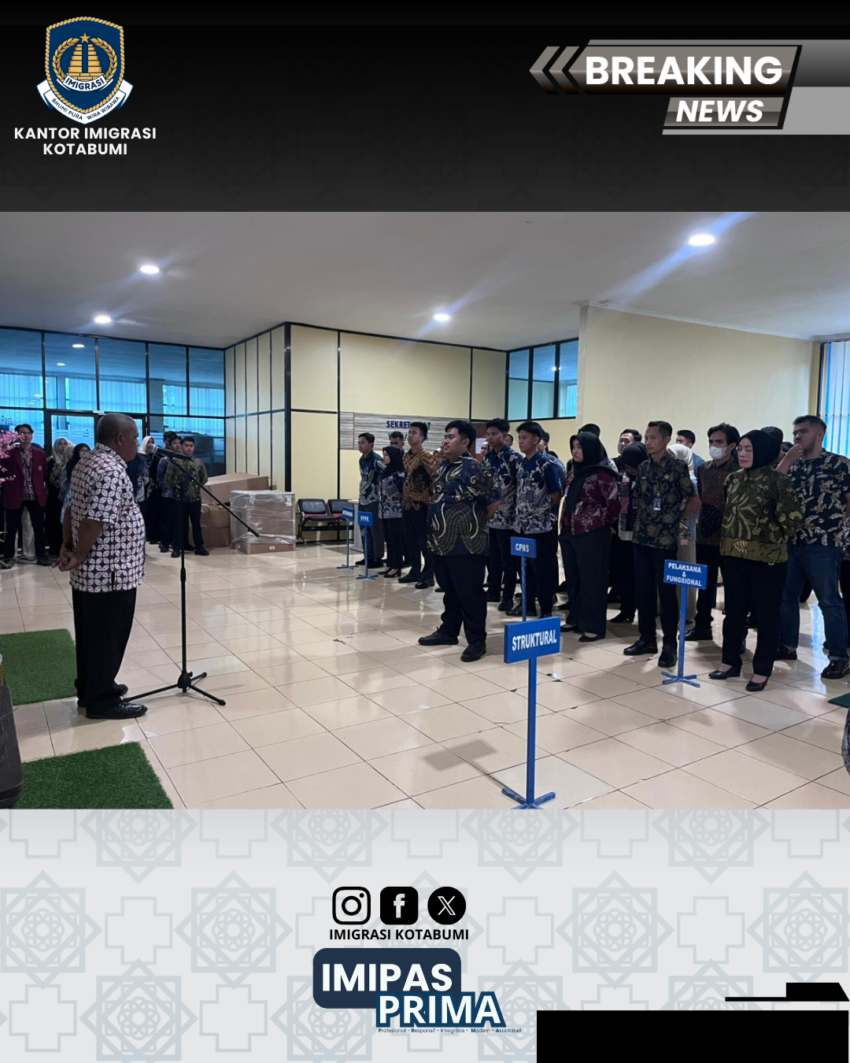 Apel Sore, Imigrasi Kotabumi Perkuat Kesiapan Jelang Kegiatan Pisah Sambut