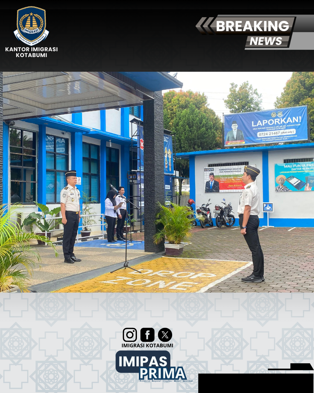 Apel Pagi Perkuat Disiplin dan Kekompakan Pegawai Imigrasi Kotabumi