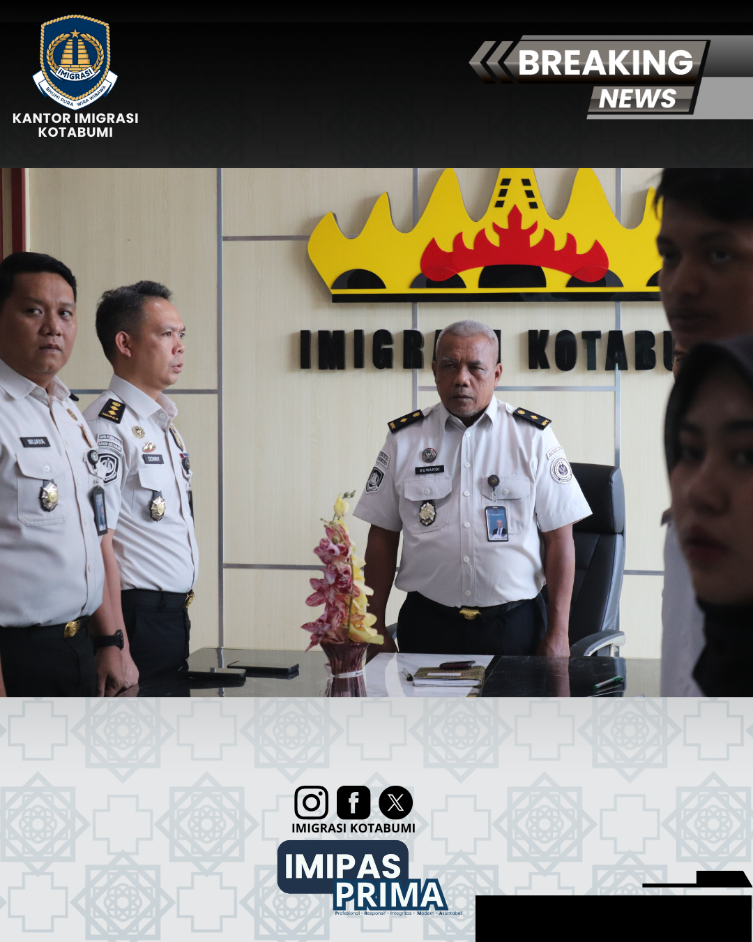 Imigrasi Kotabumi Ikuti Zoom Pembukaan Rapat Koordinasi Hari Bakti Imigrasi ke-76