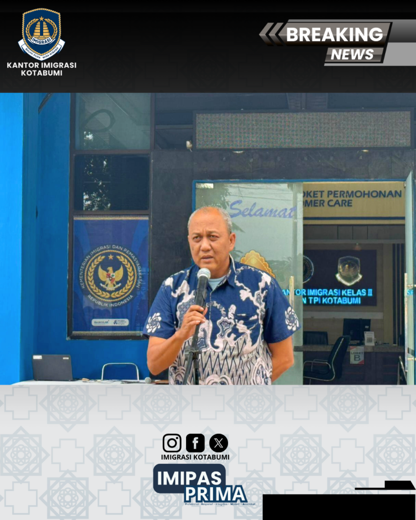 Imigrasi Kotabumi Gelar Apel Sore Persiapan Layanan Paspor Simpatik di Car Free Day Bandar Lampung
