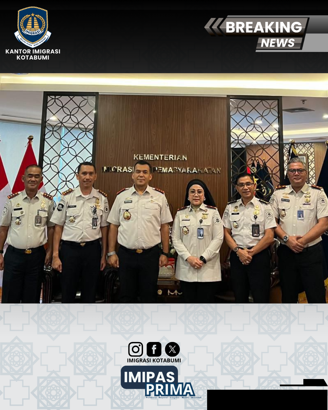 Koordinasi dan Silaturahmi ke Kantor Wakil Menteri Imigrasi, Bahas Penguatan Layanan Keimigrasian di Pesisir Barat