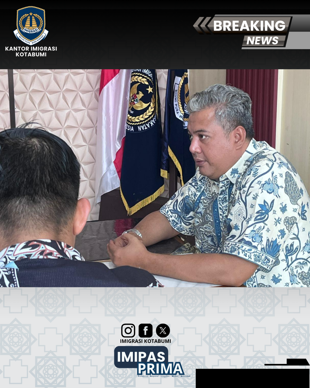 Kepala Kantor Pimpin Rapat Pembahasan Renovasi Gedung Kantor Imigrasi Kotabumi
