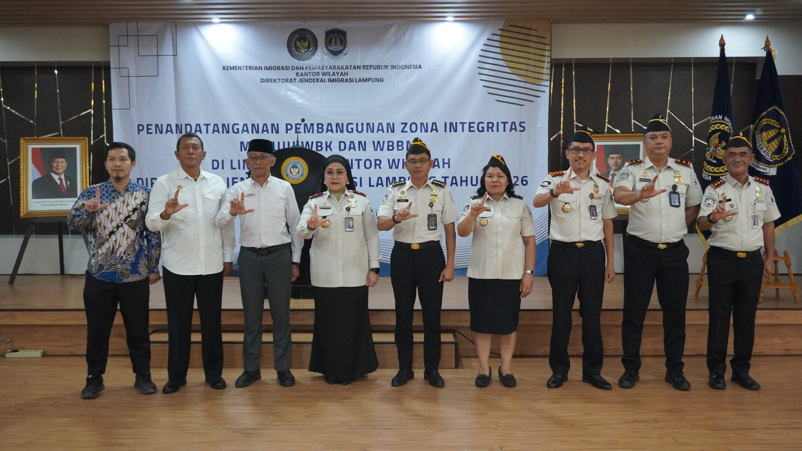 Pencanangan Zona Integritas Menuju WBK/WBBM di Kanwil Direktorat Jenderal Imigrasi Lampung