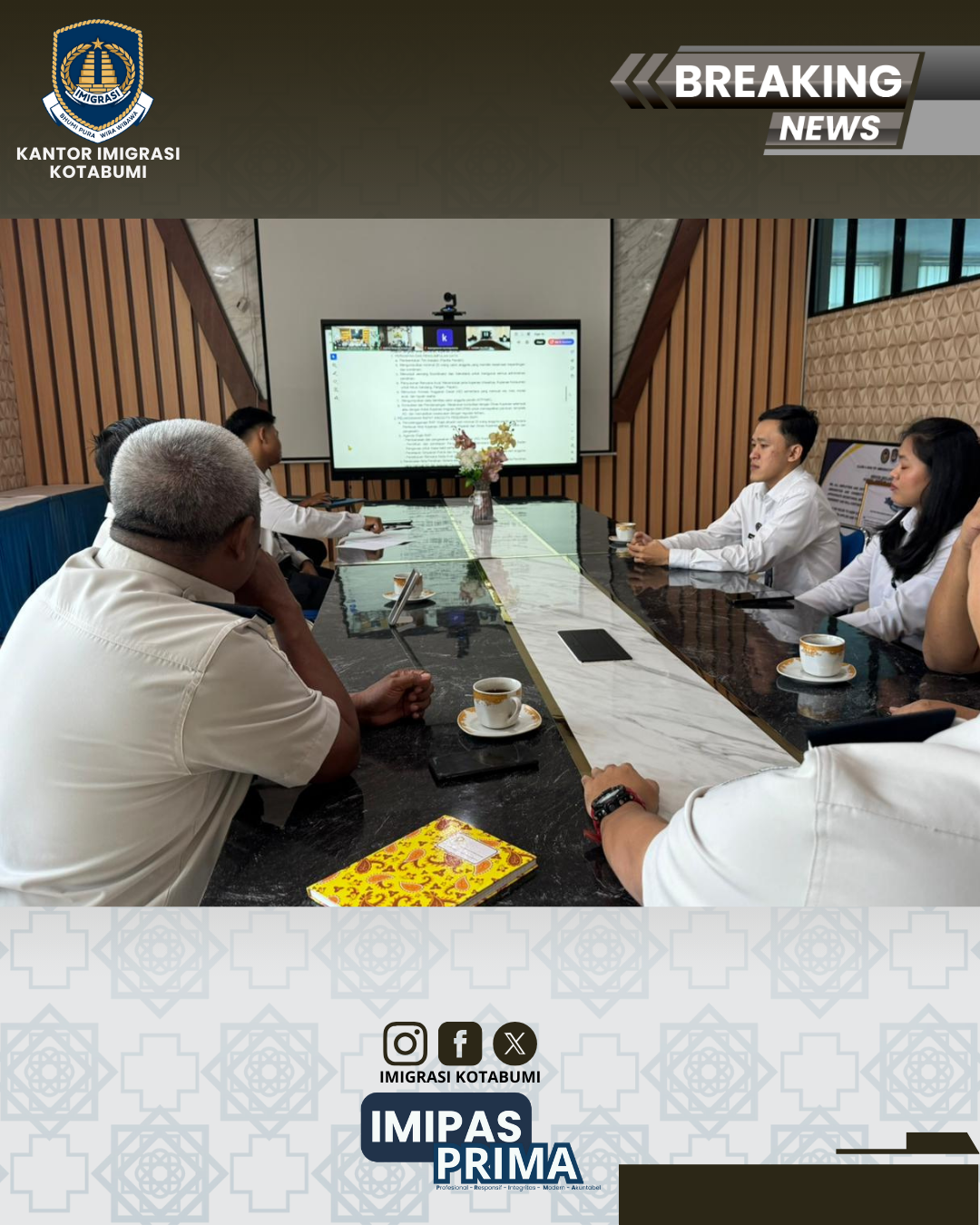 Imigrasi Kotabumi Ikuti Rapat Percepatan Pembentukan Koperasi Primer Keimigrasian