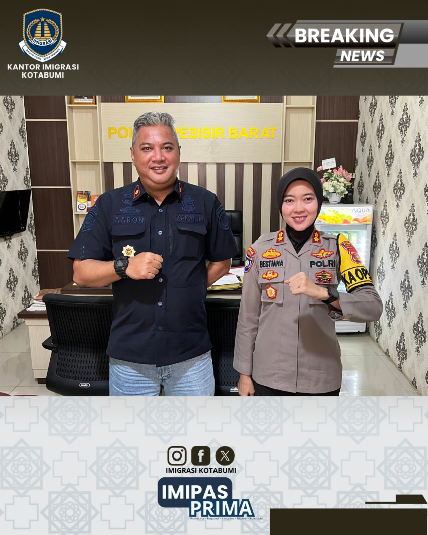 Kantor Imigrasi Kotabumi Perkuat Koordinasi dengan Polres Pesisir Barat
