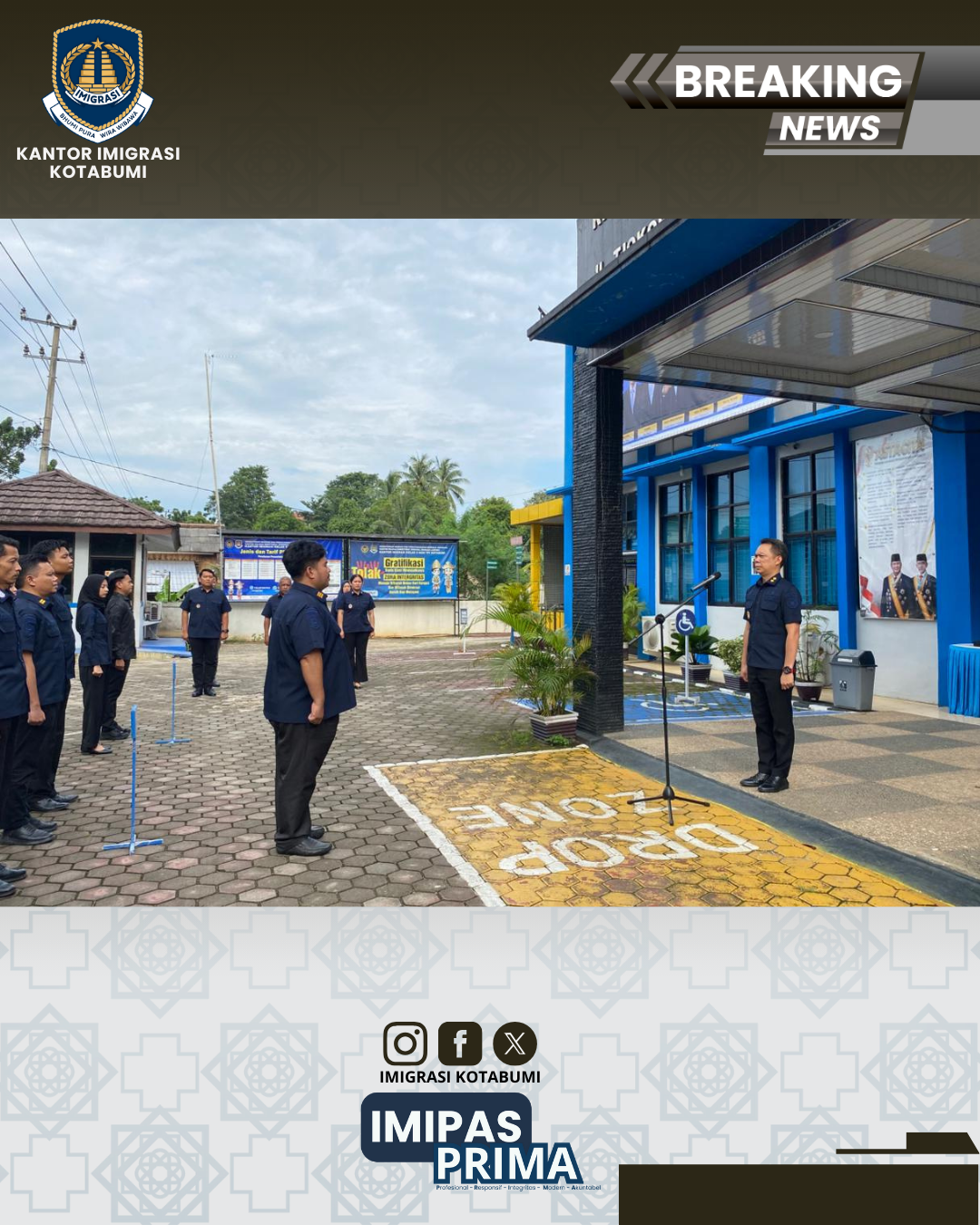 Apel Sore, Kantor Imigrasi Kotabumi Perkuat Disiplin dan Komitmen Pembangunan Zona Integritas