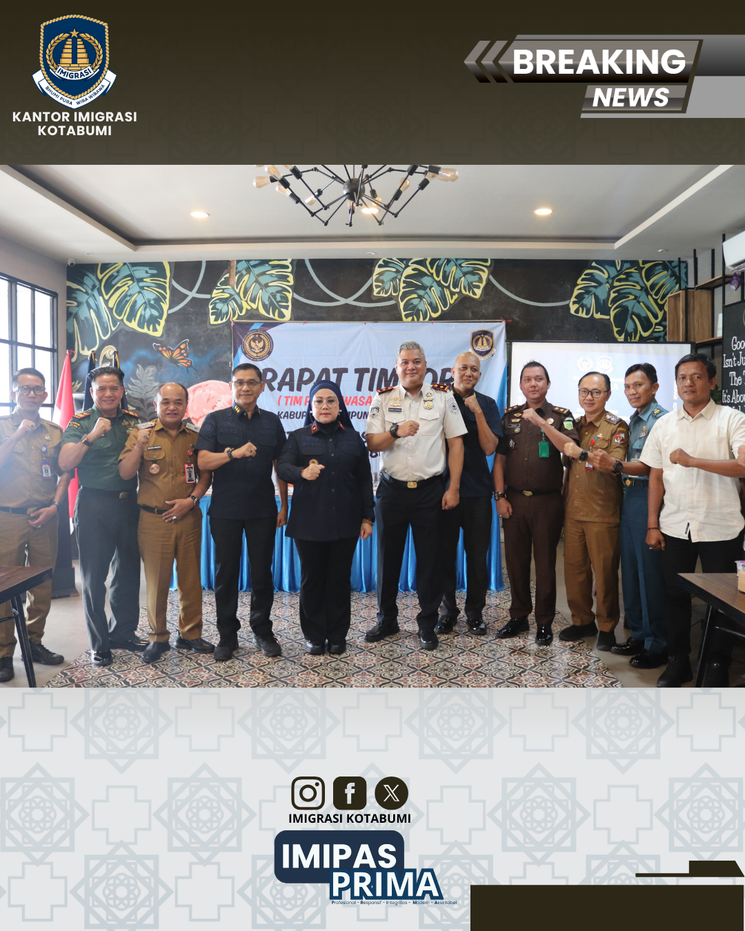 Kantor Imigrasi Kotabumi Gelar Kegiatan Tim Pengawasan Orang Asing (TIMPORA) di Lampung Utara