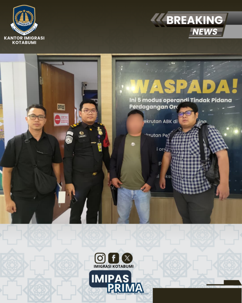Kantor Imigrasi Kotabumi Laksanakan Deportasi terhadap WNA Pemegang ITAS Investor