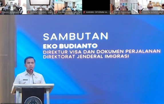 Kantor Imigrasi Kotabumi IKUTI Kickoff Layanan Pengambilan Data Biometrik Paspor Dinas melalui Zoom Meeting