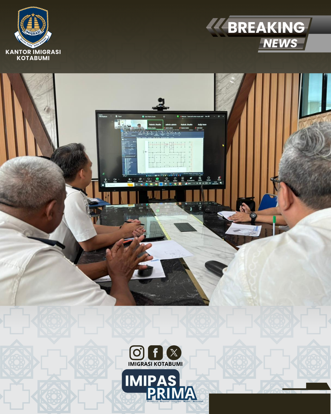 Rapat Pembahasan Rencana Renovasi Gedung Kantor Imigrasi Kotabumi Bersama Arsitek