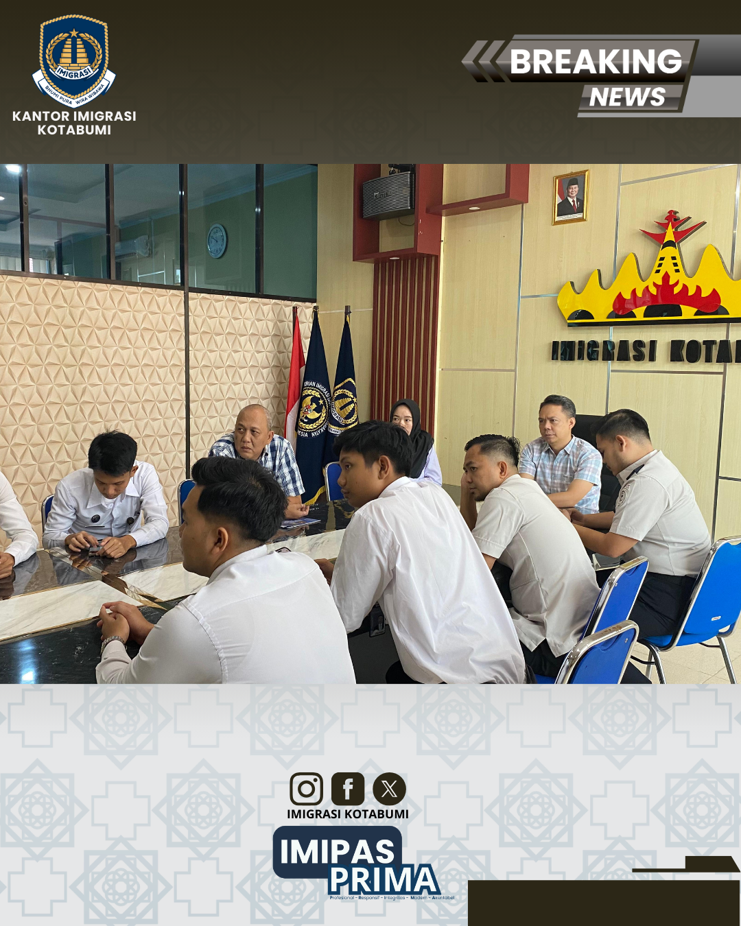 Kanim Kotabumi Ikuti Sosialisasi Rencana Aksi Ditjen Imigrasi Tahun 2026 Secara Virtual
